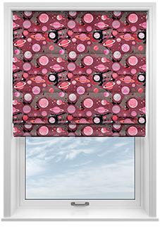 Interstellar, Nebula Pink - Twist&Fit Roman Blind
